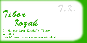 tibor kozak business card